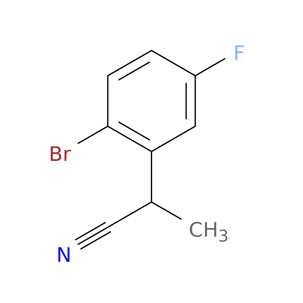 2-(2-bromo-5-fluorophenyl)propanenitrile