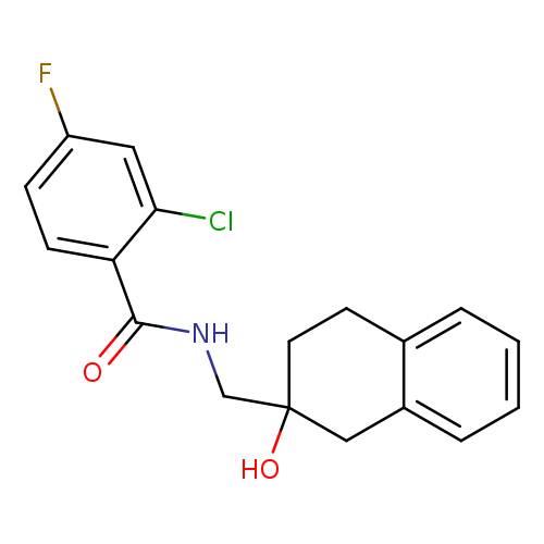 2-chloro-4-fluoro-N-[(2-hydroxy-1,2,3,4-tetrahydronaphthalen-2-yl)methyl]benzamide