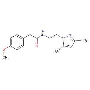 N-[2-(3,5-dimethyl-1H-pyrazol-1-yl)ethyl]-2-(4-methoxyphenyl)acetamide
