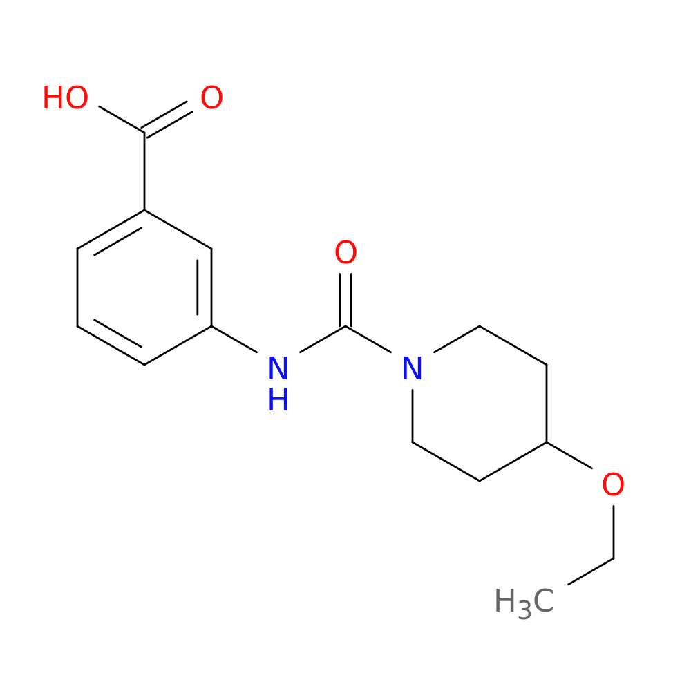 3-[(4-ethoxypiperidine-1-carbonyl)amino]benzoic acid