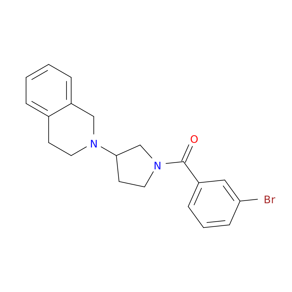 2-[1-(3-bromobenzoyl)pyrrolidin-3-yl]-1,2,3,4-tetrahydroisoquinoline
