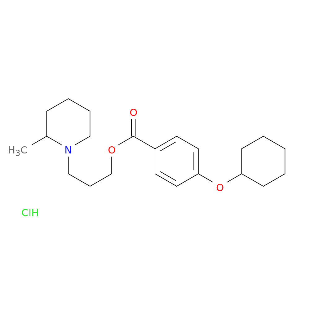 3-(2-Methylpiperidin-1-yl)propyl 4-cyclohexyloxybenzoate hydrochloride