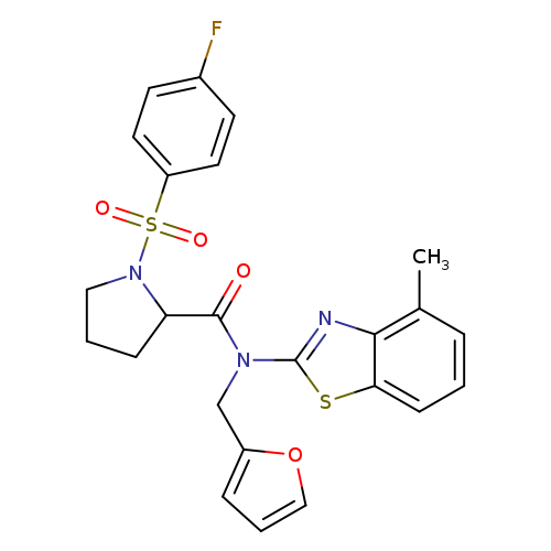 1-(4-fluorobenzenesulfonyl)-N-[(furan-2-yl)methyl]-N-(4-methyl-1,3-benzothiazol-2-yl)pyrrolidine-2-carboxamide