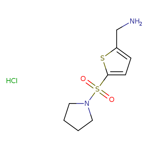 [5-(pyrrolidine-1-sulfonyl)thiophen-2-yl]methanamine hydrochloride