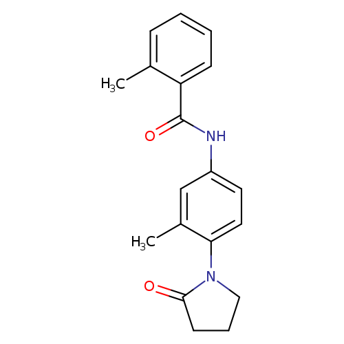 2-methyl-N-[3-methyl-4-(2-oxopyrrolidin-1-yl)phenyl]benzamide