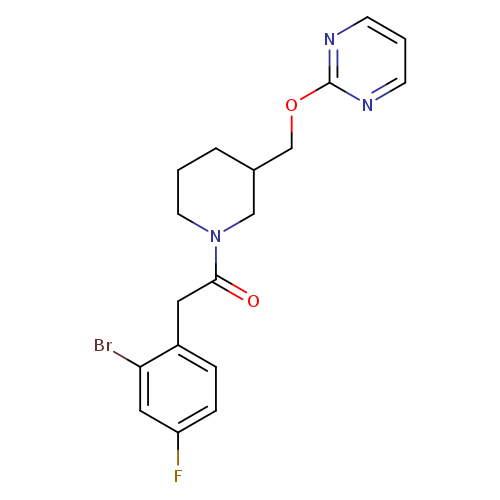 2-(2-bromo-4-fluorophenyl)-1-{3-[(pyrimidin-2-yloxy)methyl]piperidin-1-yl}ethan-1-one