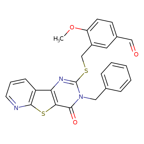 3-[({5-benzyl-6-oxo-8-thia-3,5,10-triazatricyclo[7.4.0.0^{2,7}]trideca-1(9),2(7),3,10,12-pentaen-4-yl}sulfanyl)methyl]-4-methoxybenzaldehyde