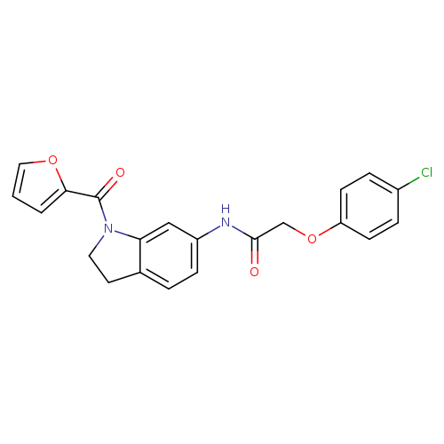 2-(4-chlorophenoxy)-N-[1-(furan-2-carbonyl)-2,3-dihydro-1H-indol-6-yl]acetamide