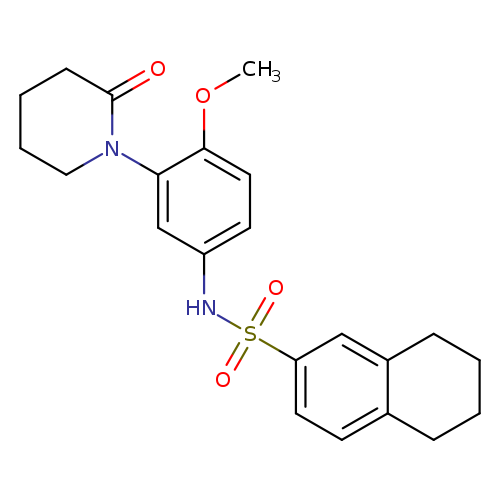N-[4-methoxy-3-(2-oxopiperidin-1-yl)phenyl]-5,6,7,8-tetrahydronaphthalene-2-sulfonamide