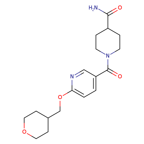 1-{6-[(oxan-4-yl)methoxy]pyridine-3-carbonyl}piperidine-4-carboxamide