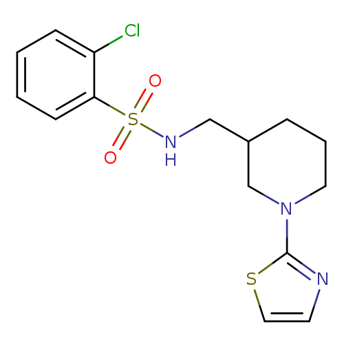 2-chloro-N-{[1-(1,3-thiazol-2-yl)piperidin-3-yl]methyl}benzene-1-sulfonamide