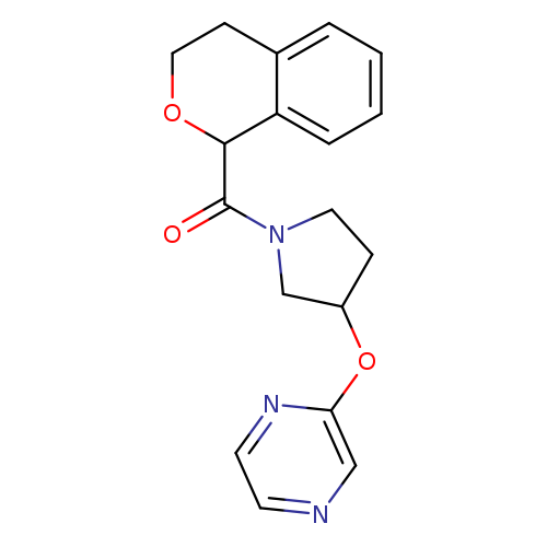 2-{[1-(3,4-dihydro-1H-2-benzopyran-1-carbonyl)pyrrolidin-3-yl]oxy}pyrazine