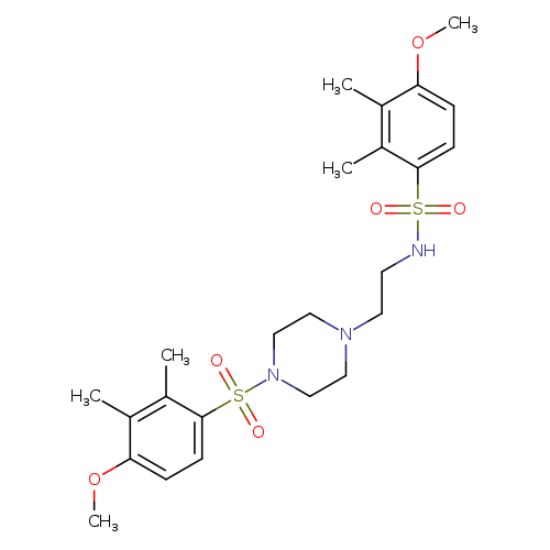 4-methoxy-N-{2-[4-(4-methoxy-2,3-dimethylbenzenesulfonyl)piperazin-1-yl]ethyl}-2,3-dimethylbenzene-1-sulfonamide