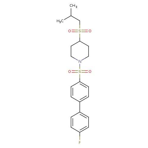1-({4'-fluoro-[1,1'-biphenyl]-4-yl}sulfonyl)-4-(2-methylpropanesulfonyl)piperidine