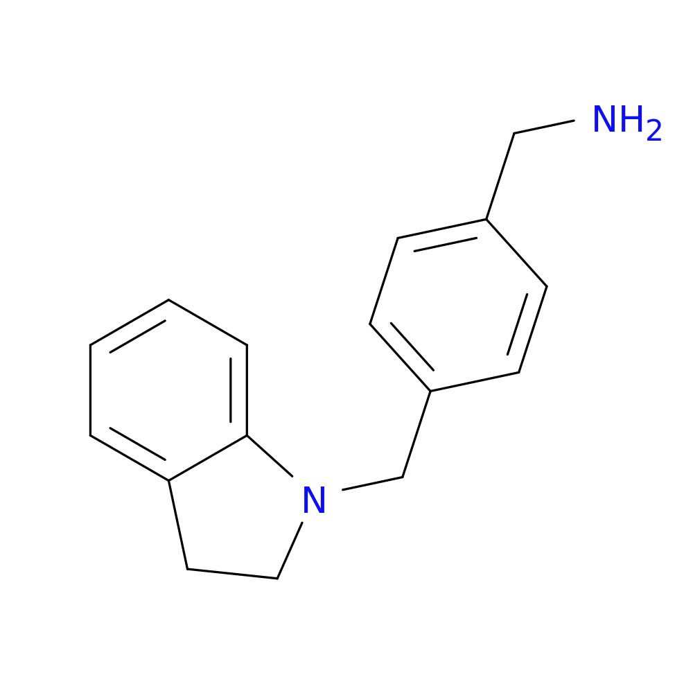 {4-[(2,3-dihydro-1H-indol-1-yl)methyl]phenyl}methanamine