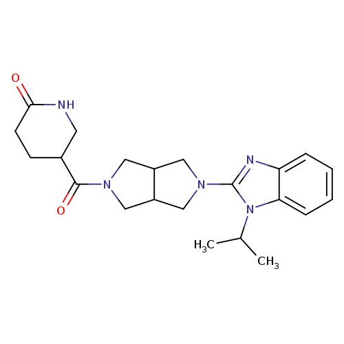 5-{5-[1-(propan-2-yl)-1H-1,3-benzodiazol-2-yl]-octahydropyrrolo[3,4-c]pyrrole-2-carbonyl}piperidin-2-one