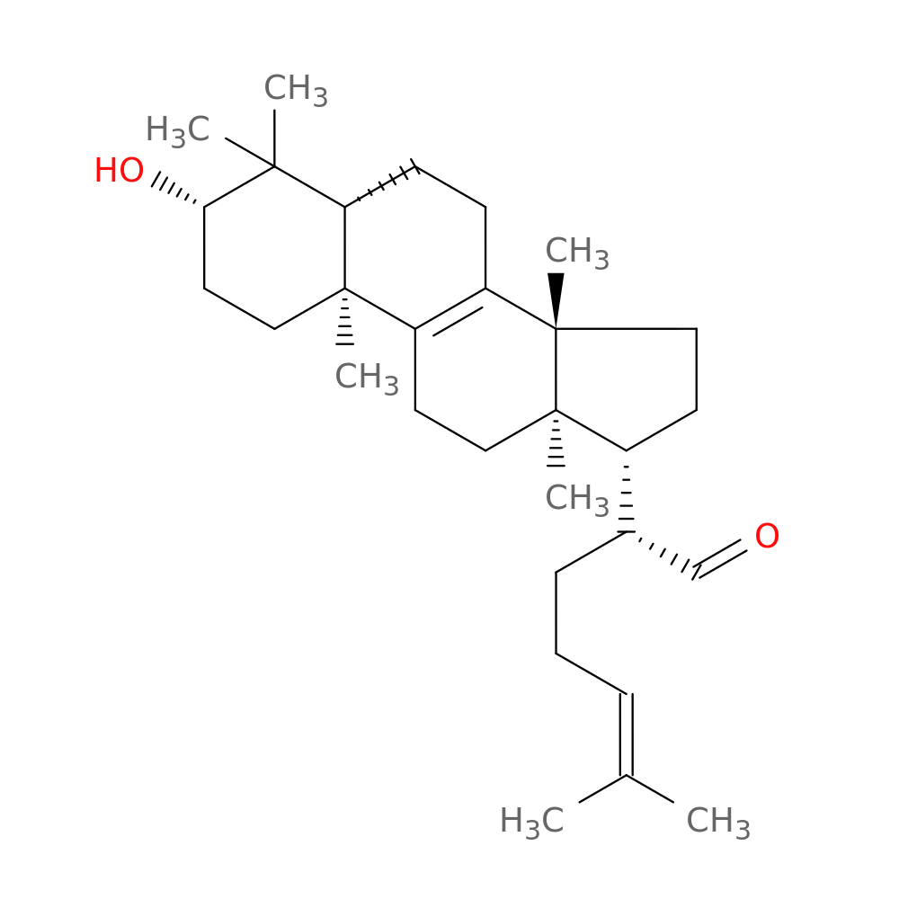 3β-Hydroxylanosta-8,24-dien-21-al