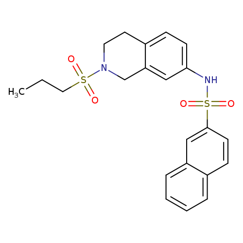 N-[2-(propane-1-sulfonyl)-1,2,3,4-tetrahydroisoquinolin-7-yl]naphthalene-2-sulfonamide