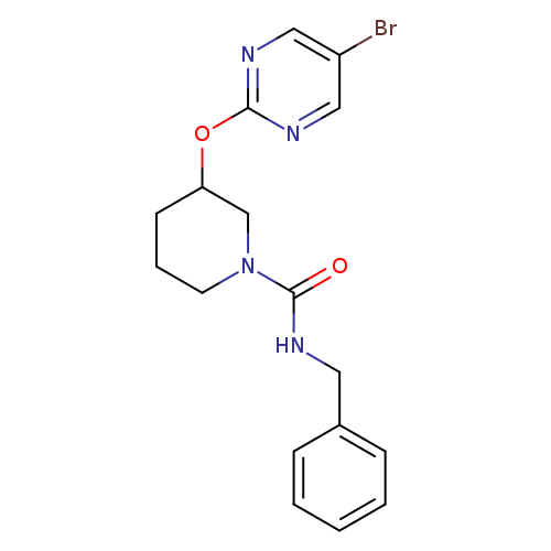 N-benzyl-3-[(5-bromopyrimidin-2-yl)oxy]piperidine-1-carboxamide
