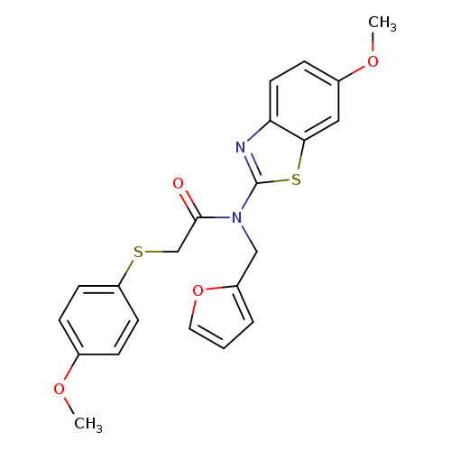N-[(furan-2-yl)methyl]-N-(6-methoxy-1,3-benzothiazol-2-yl)-2-[(4-methoxyphenyl)sulfanyl]acetamide