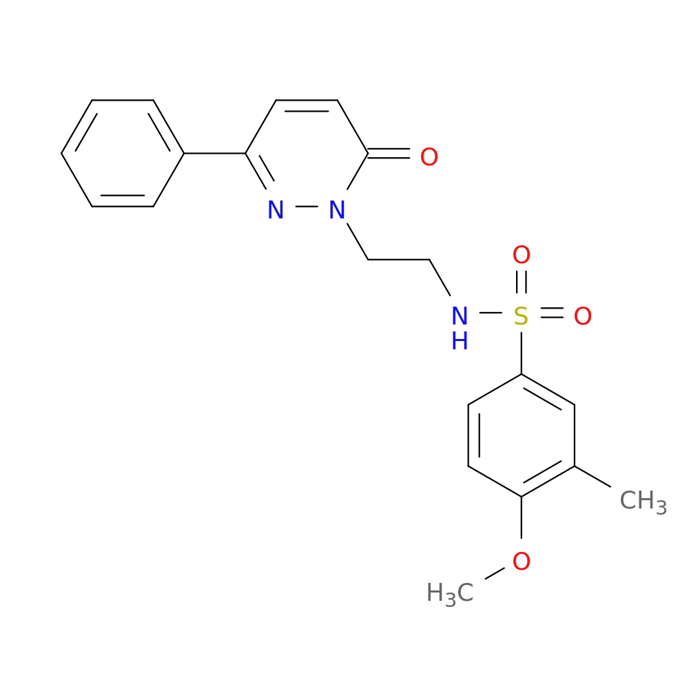 4-methoxy-3-methyl-N-[2-(6-oxo-3-phenyl-1,6-dihydropyridazin-1-yl)ethyl]benzene-1-sulfonamide