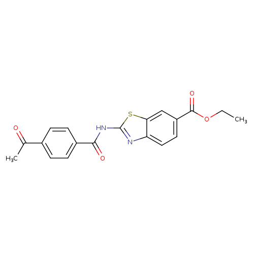 ethyl 2-(4-acetylbenzamido)-1,3-benzothiazole-6-carboxylate