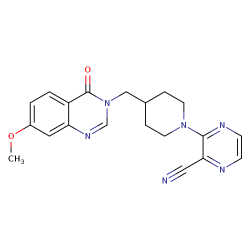 3-{4-[(7-methoxy-4-oxo-3,4-dihydroquinazolin-3-yl)methyl]piperidin-1-yl}pyrazine-2-carbonitrile