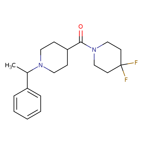 4,4-difluoro-1-[1-(1-phenylethyl)piperidine-4-carbonyl]piperidine