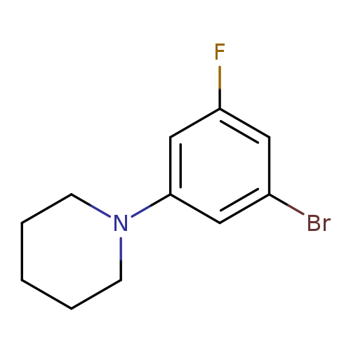 1-Bromo-3-fluoro-5-piperidinobenzene