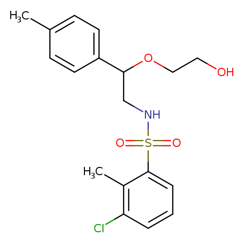 2-[2-(3-chloro-2-methylbenzenesulfonamido)-1-(4-methylphenyl)ethoxy]ethan-1-ol