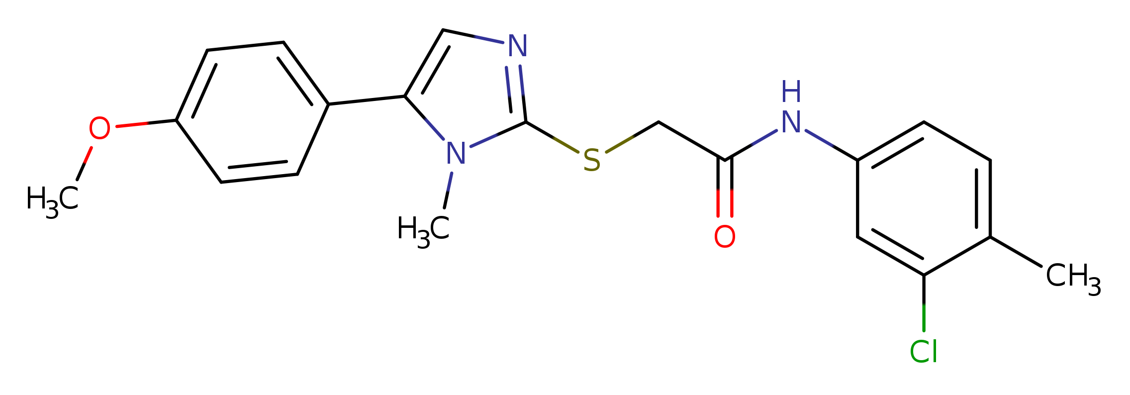 N-(3-chloro-4-methylphenyl)-2-{[5-(4-methoxyphenyl)-1-methyl-1H-imidazol-2-yl]sulfanyl}acetamide