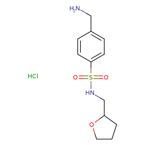 4-(aminomethyl)-N-(oxolan-2-ylmethyl)benzene-1-sulfonamide hydrochloride