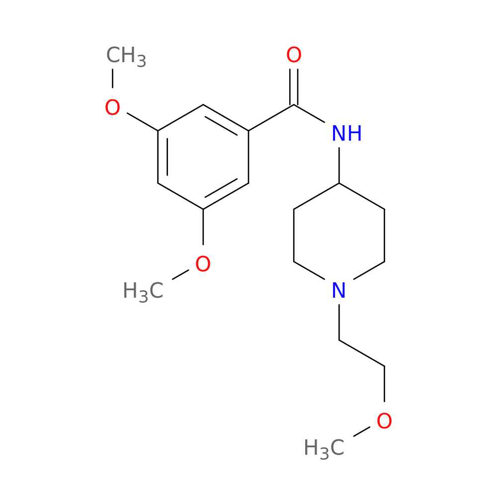 3,5-dimethoxy-N-[1-(2-methoxyethyl)piperidin-4-yl]benzamide