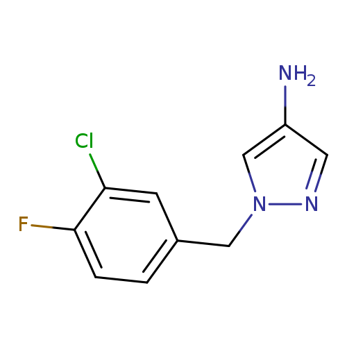 1-[(3-chloro-4-fluorophenyl)methyl]-1H-pyrazol-4-amine