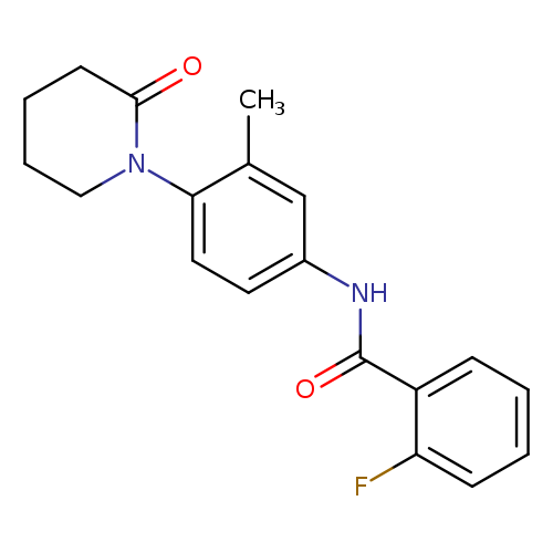 2-fluoro-N-[3-methyl-4-(2-oxopiperidin-1-yl)phenyl]benzamide