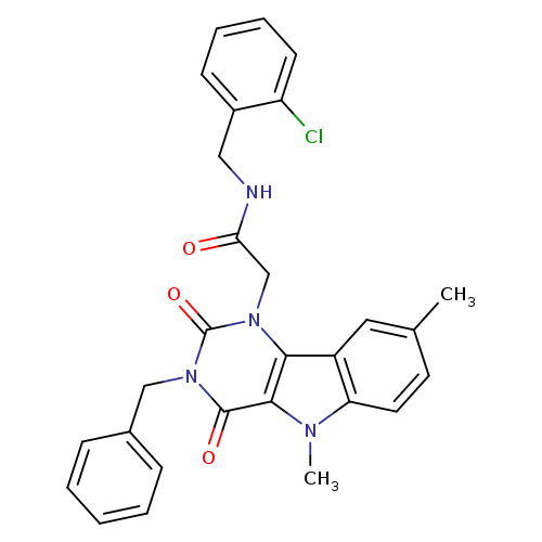 2-{3-benzyl-5,8-dimethyl-2,4-dioxo-1H,2H,3H,4H,5H-pyrimido[5,4-b]indol-1-yl}-N-[(2-chlorophenyl)methyl]acetamide
