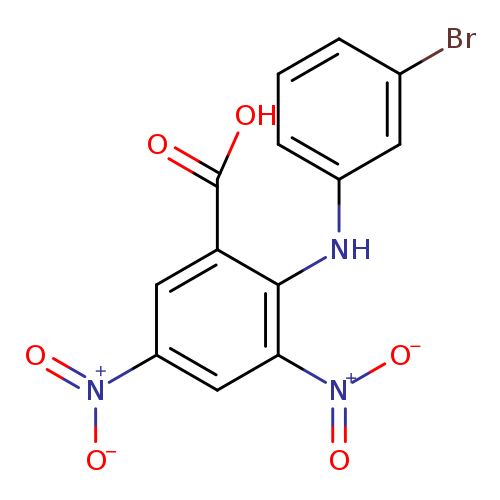 2-[(3-bromophenyl)amino]-3,5-dinitrobenzoic acid