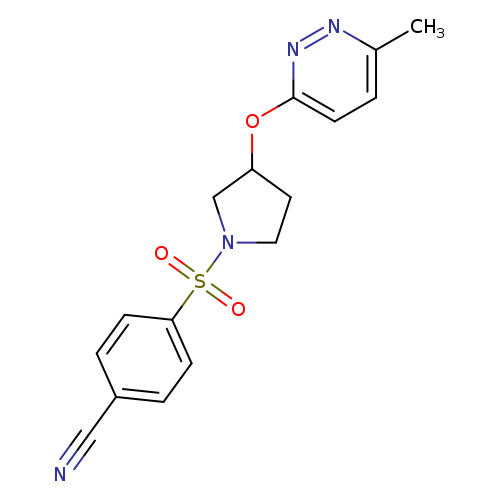 4-({3-[(6-methylpyridazin-3-yl)oxy]pyrrolidin-1-yl}sulfonyl)benzonitrile
