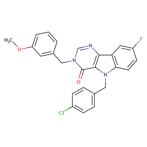 5-[(4-chlorophenyl)methyl]-8-fluoro-3-[(3-methoxyphenyl)methyl]-3H,4H,5H-pyrimido[5,4-b]indol-4-one