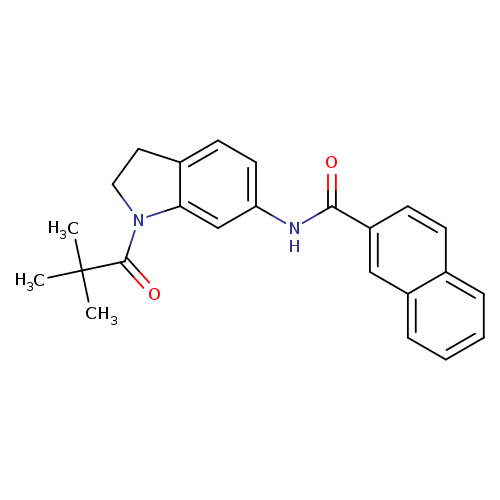 N-[1-(2,2-dimethylpropanoyl)-2,3-dihydro-1H-indol-6-yl]naphthalene-2-carboxamide