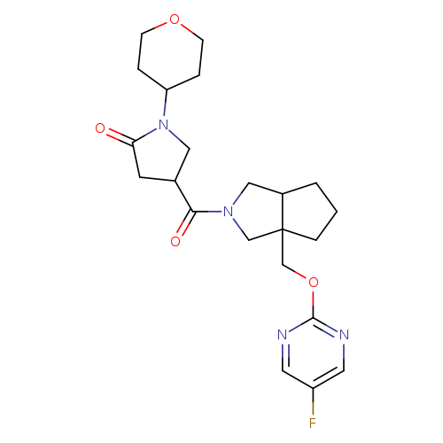 4-(3a-{[(5-fluoropyrimidin-2-yl)oxy]methyl}-octahydrocyclopenta[c]pyrrole-2-carbonyl)-1-(oxan-4-yl)pyrrolidin-2-one