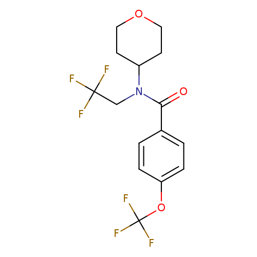 N-(oxan-4-yl)-N-(2,2,2-trifluoroethyl)-4-(trifluoromethoxy)benzamide