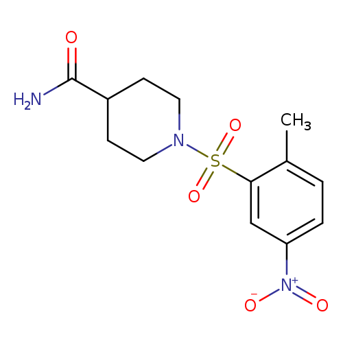 1-(2-methyl-5-nitrobenzenesulfonyl)piperidine-4-carboxamide