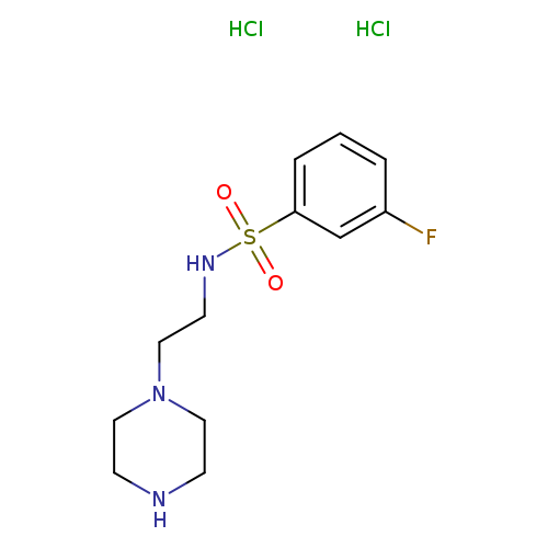 3-fluoro-N-[2-(piperazin-1-yl)ethyl]benzene-1-sulfonamide dihydrochloride