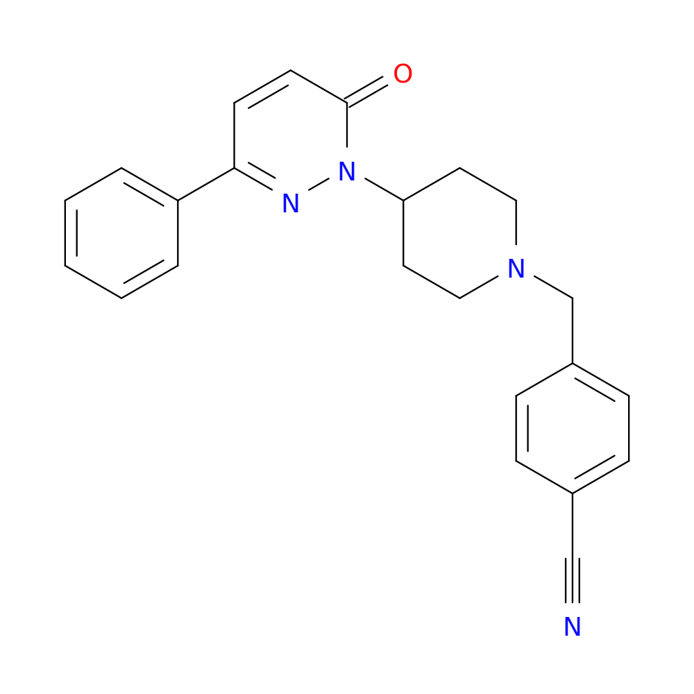4-{[4-(6-oxo-3-phenyl-1,6-dihydropyridazin-1-yl)piperidin-1-yl]methyl}benzonitrile