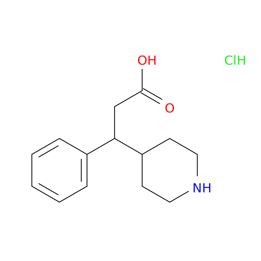 3-phenyl-3-(piperidin-4-yl)propanoic acid hydrochloride