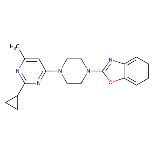 2-[4-(2-cyclopropyl-6-methylpyrimidin-4-yl)piperazin-1-yl]-1,3-benzoxazole
