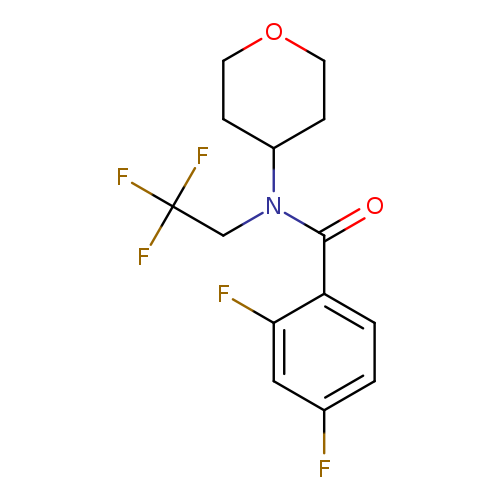2,4-difluoro-N-(oxan-4-yl)-N-(2,2,2-trifluoroethyl)benzamide