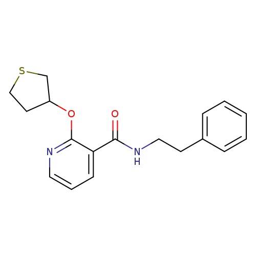N-(2-phenylethyl)-2-(thiolan-3-yloxy)pyridine-3-carboxamide