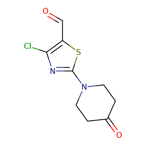 4-Chloro-2-(4-oxo-piperidinyl)-5-thiazolecarboxaldehyde